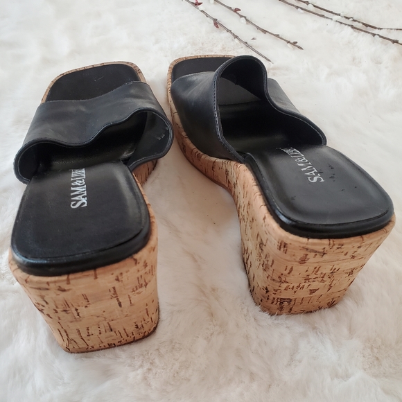 Sam Edelman Black Leather Open Sandals- Size 7 1/2 - Picture 3 of 4